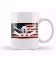 American Flag Hockey Goalie USA Ice Hockey Kupa Bardak Porselen
