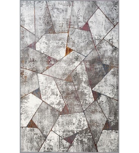 Eliana Home Baskılı, Yıkanabilir Kaymaz Taban Salon Halısı LNA1032 100x150 cm (Gri)