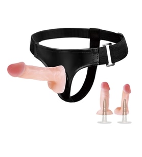 LilituShop Belden Bağlamalı İçi Dolu Çift Strapon Penis