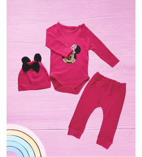 Kız Bebek Pembe Takımı 3 - 18 Ay - PEMBE / 12-18 AY