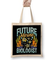 Cute & Funny Future Marine Biologist Biology Bez Çanta Uzun Saplı