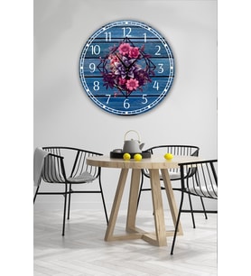 bilge Tasarım retro Duvar Saati 35 x 35 CM (Karışık)