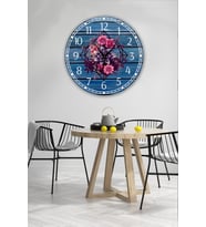 bilge Tasarım retro Duvar Saati 35 x 35 CM (Karışık)