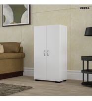Modilayn 54 x 110 x 32 cm Kiler Dolabı Ofis Dolabı Çok Amaçlı Ofis Dolabı 2 Kapaklı Banyo Dolabı