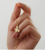 Saklı Takı 925 ayar Gümüş Kelebek Model Kolye(Gold)