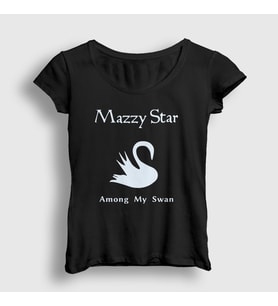 Presmono Kadın Siyah Among My Swan Mazzy Star T-Shirt 536121tt