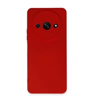 Redmi A3 4G Kılıf Nano Içi Kadife Silikon - Kırmızı