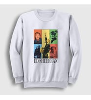 Presmono Unisex Beyaz Poster Müzik Ed Sheeran Sweatshirt 486811tt