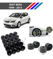 Otozet - Seat İbiza Bijon Civata Kapağı Siyah Renk 20 Adetli Set 17mm 1K06011739B9