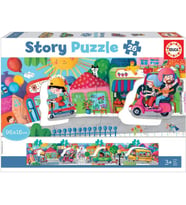 Educa 26 Parça Şehirdeki Araçlar Hikaye Puzzle - Panoramik - 3-5 Yaş
