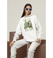 Billie Eilish Baskılı Unisex Oversize Şarkıcı Hoodie