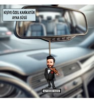Kişiye Özel Karikatür Erkek Ayna Süsü – Araç İçi Esprili Hediyelik