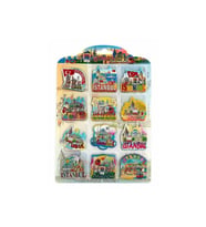 Kişiye Özel İstanbul Temalı Silikon Buzdolapı Süsü Magnet 12'Li Set - 5x5cm