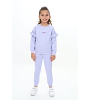 Toontoy Kız Çocuk Baskılı Eşofman Takım (Mavi)