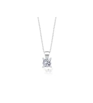 Vog 0.50 Karat Effective Diamond Markiz Esinti Tektaş 925 Ayar Gümüş Kolye