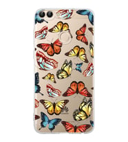 PrintiFy Huawei P Smart ile Uyumlu Water Color 2  Kamera Korumalı Şeffaf  Kılıf