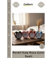 #ÇalarSaat Işıklı Pilli Kaliteli Çocuk Genç Odası Hediyelik Tasarım Renkli Kalp Masa Çalar Saati