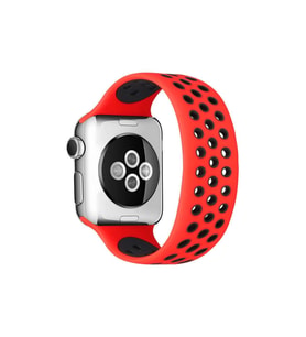 Watch 42Mm Ayarlı Delikli Kordon (Saat Değildir) - Kırmızı-Siyah