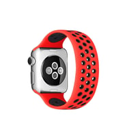 Watch 42Mm Ayarlı Delikli Kordon (Saat Değildir) - Kırmızı-Siyah