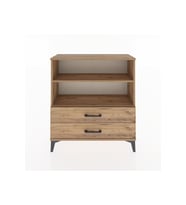 Arges Şifonyer 2 Raflı 2 Çekmeceli 88x30x96 Çam-Çam