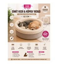 Ultra Yumuşak Peluş Pet Yatağı, Konforlu ve Şık 45 cm Kedi & Köpek İçin