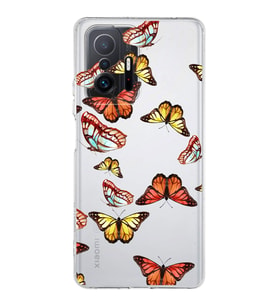 PrintiFy Xiaomi Mi 11T ile Uyumlu 1mm Slim Fit Water Color 2 Baskılı Şeffaf  Kılıf