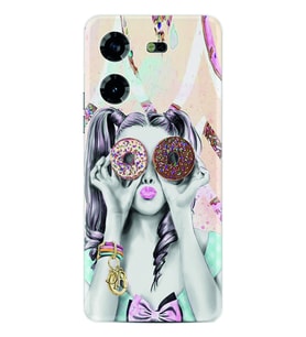 Tecno Pova 5 Kılıf Resimli Desenli Baskılı Silikon Donut Girl 1408