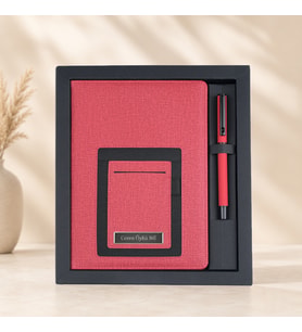 Kutulu Defter Ajanda Kalem Seti - Özel İsim Baskılı