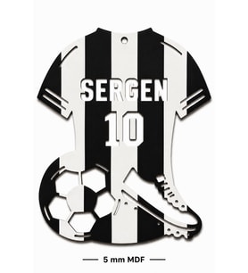 “Kişiye Özel Futbol Forma Tasarımlı Duvar Dekoru (IŞIKSIZ) – İsim & Numara”
