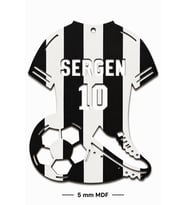 “Kişiye Özel Futbol Forma Tasarımlı Duvar Dekoru (IŞIKSIZ) – İsim & Numara”