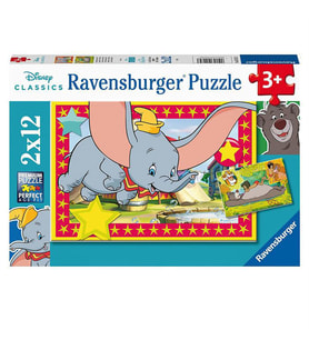 Ravensburger 2x12 Parça Puzzle WD Hayvanlar 55753