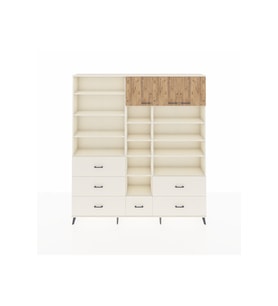 Arges Dolap 17 Raflı 6 Çekmeceli 3 Kapaklı 220x30x243 Aytaşı-Çam/Aytaşı