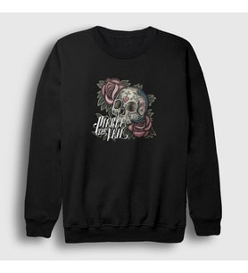 Presmono Unisex Siyah Skull Pierce The Veil Sweatshirt 387757tt