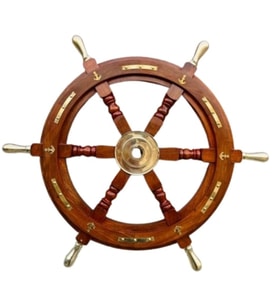 DENİZCİLİK GRUBU-Marine Pirinç Aksesuar-AHŞAP DÜMEN-61*61*5 CM-JTTR2399 (A.Sarı)