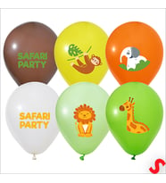 Safari Gizemli Orman Temalı 30cm Balon - 5 Adet
