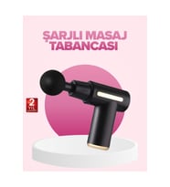 Derin Kas Terapili, 6 Kademeli, 4 Başlıklı, Şarjlı ve Sessiz Masaj Tabancası