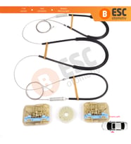 Audi A4 S4 B8 8KH 8K5 8K2 2008-2015 4/5 Kapı 8K0837461 İçin Elektrikli Ön Sol Cam Kriko Tamir Seti