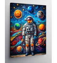 Kanvas Tablo Gezegenler Ve Astronot