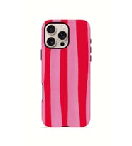 iPhone 16 Pro Max Vorian Çift Katmanlı MagSafe Kılıf Raspberry Bold Stripe