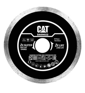 CAT DA09022 115mm Profesyonel Fayans, Seramik, Mermer Elmas Kesme Diski (Sürekli Kenar)