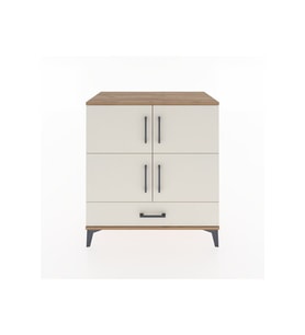 Hyperion Şifonyer 2 Raflı Tek Çekmeceli 4 Kapaklı 88x44x96 Çam-Aytaşı