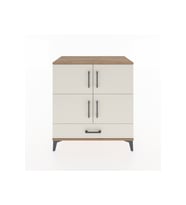 Hyperion Şifonyer 2 Raflı Tek Çekmeceli 4 Kapaklı 88x44x96 Çam-Aytaşı