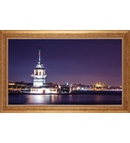 EV İŞYERİ OFİS İÇİN ALTIN ÇERÇEVELİ PASPARTULU TABLO S654