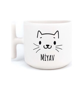 Miyav Kedi Tasarım T Kupa