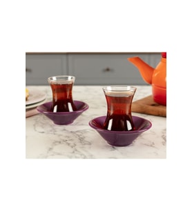 Madame Coco Bellavista 8'li Çay Seti - Mürdüm