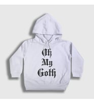 Presmono Unisex Çocuk Beyaz Oh My Goth Kapüşonlu Sweatshirt 523639tt (Beyaz)