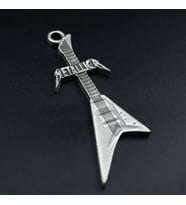 Metallica Elektro Gitar Kolye Ucu - Antik Gümüş Kaplama - Kod:307