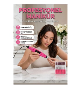 Elektrikli Manikür Pedikür Törpü Makinesi – Değiştirilebilir Başlıklı Ergonomik Tasarım