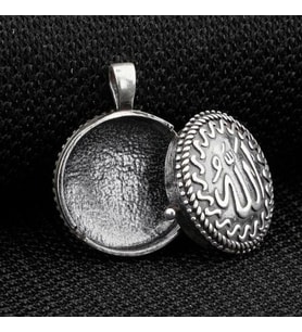 Allah Yazılı Cevşeni Kebir Dualı 925 Ayar Gümüş Erkek Kolye Ucu
