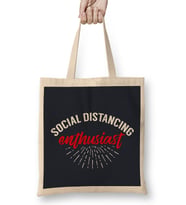 Social Distancing Enthusiast Bez Çanta Uzun Saplı